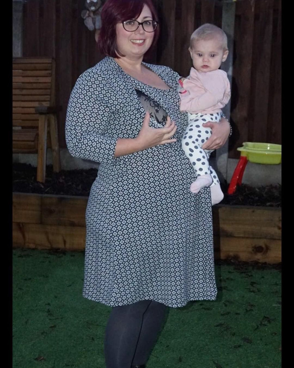 Gina Geo Breastfeeding Dress - Stylish Mum plus size nursing dresses UK