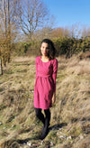 Pippa Purple Breastfeeding Skater Dress - Stylish Mum or nursing dresses UK