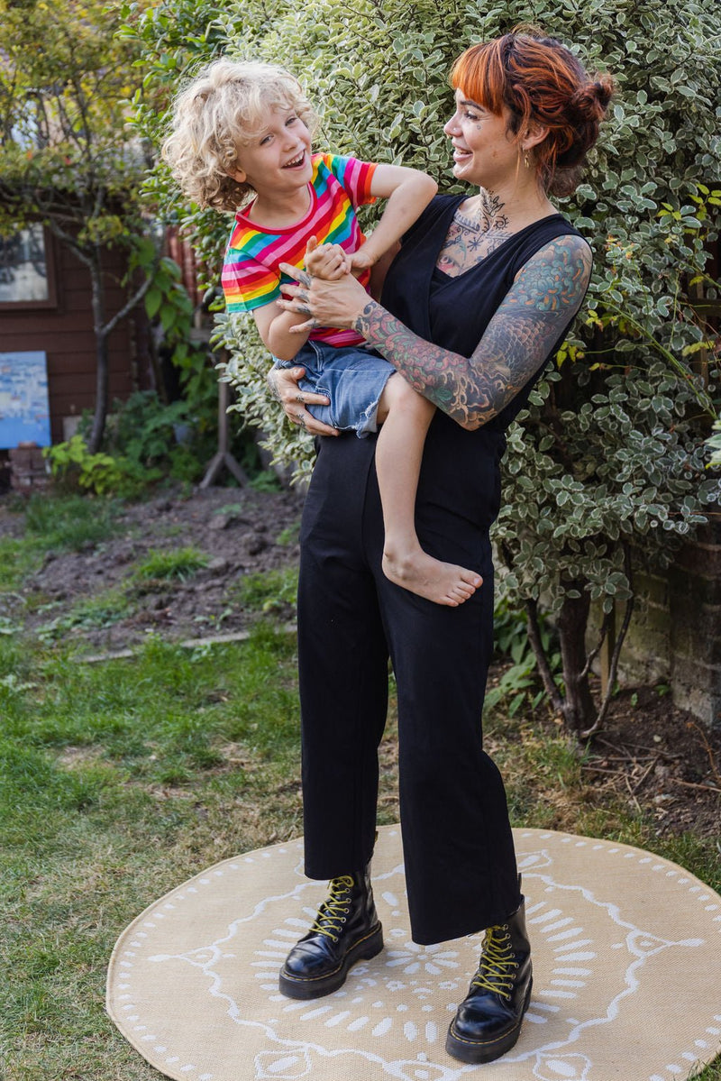 Betty Black Breastfeeding Jumpsuit - Stylish Mum