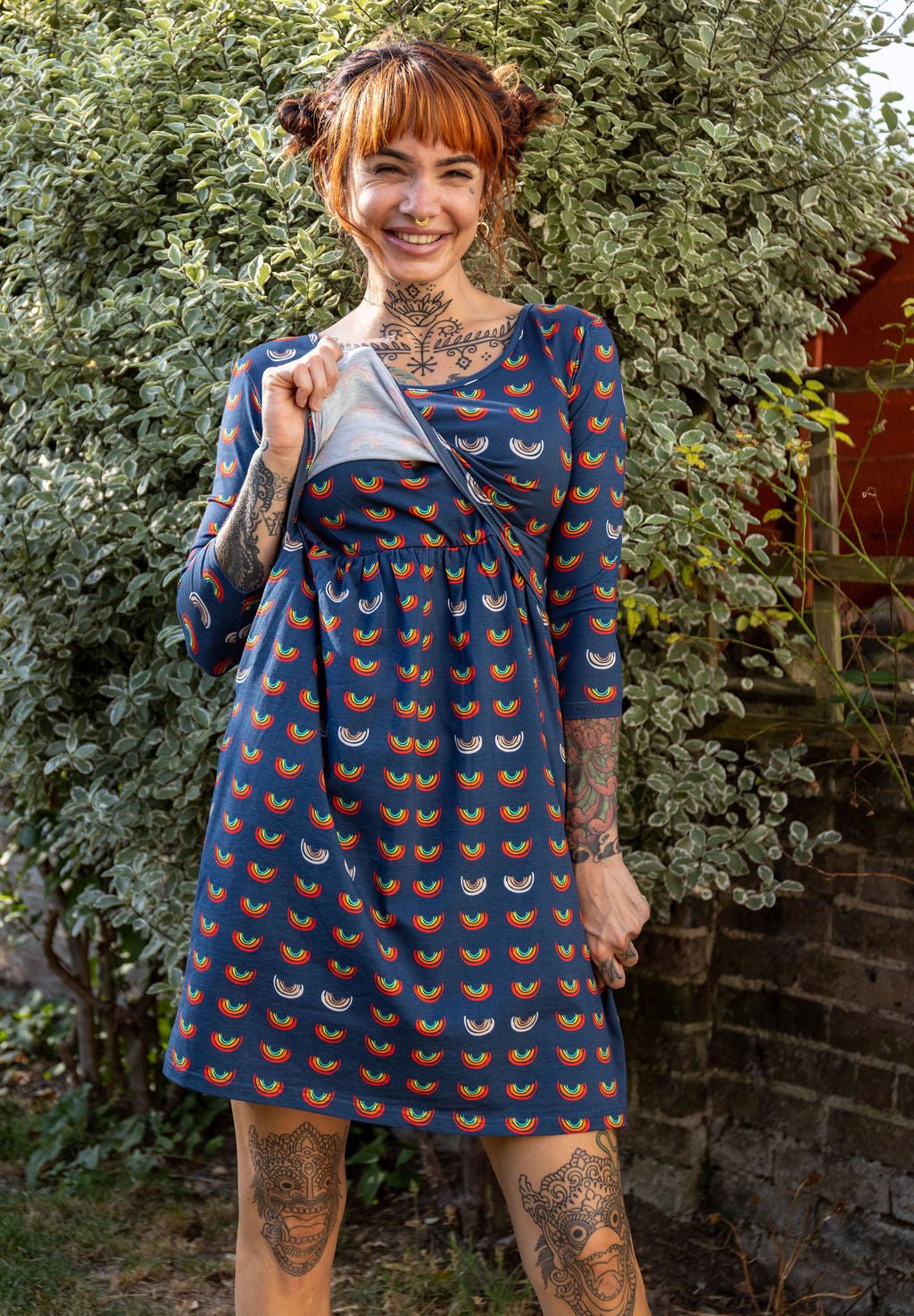 Boob Over the Rainbow Skater Dress - Stylish Mum UK breastfeeding cloths