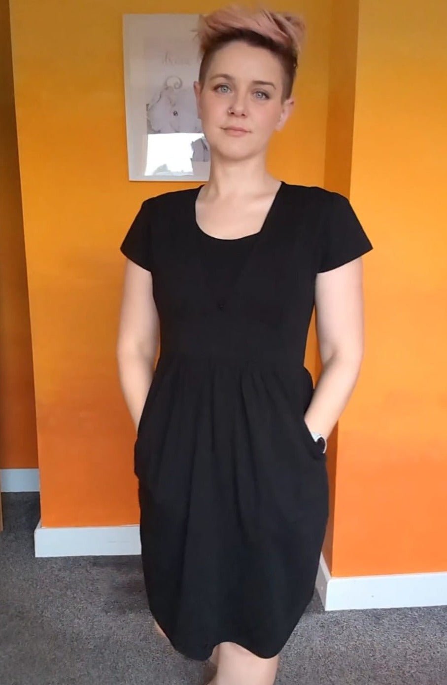 Brooke Black Breastfeeding Dress - Stylish Mum