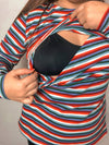 Cara Stripe Breastfeeding Top - Stylish Mum