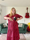 Evelyn Leopard Midi Breastfeeding Dress - Stylish Mum