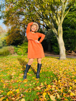 Orla Orange Breastfeeding Skater Dress - Stylish Mum for nursing dresses UK