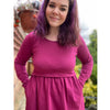 Pippa Purple Breastfeeding Skater Dress - Stylish Mum