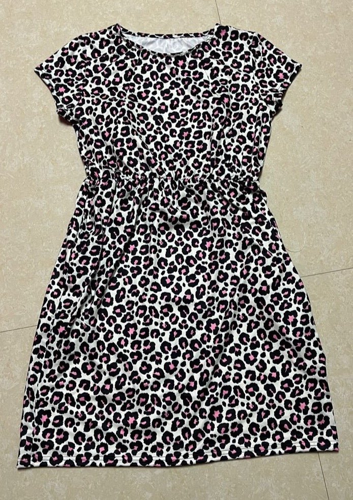 Pre Release Lizzie Leopard Pink Breastfeeding Dress - Stylish Mum for nursing dresses UK