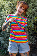 Rachael Rainbow Breastfeeding T-shirt - Stylish Mum