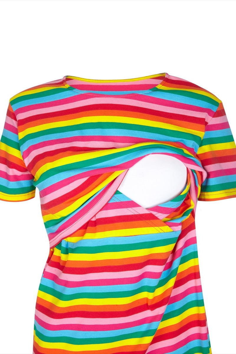 Rachel Rainbow Breastfeeding Dress - Stylish Mum