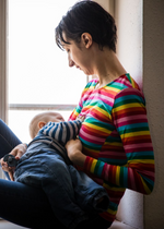 Rainbow Breastfeeding Top | Nursing Top | Fashionable Breastfeeding Clothes UK by Stylish Mum 