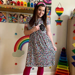 Ruby Rainbow Leopard Breastfeeding Dress - Stylish Mum for nursing dresses UK