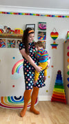 Shona Spot Breastfeeding Dress - Stylish Mum or nursing dresses UK