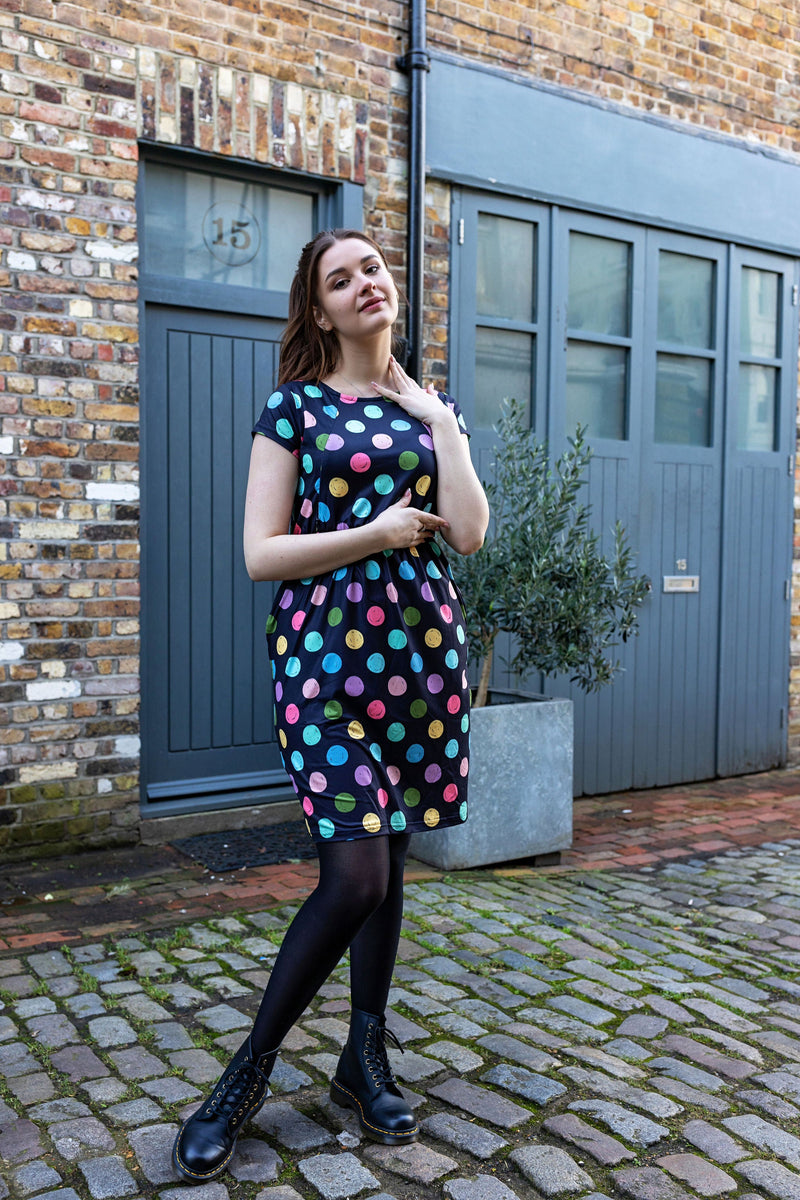 Shona Spot Breastfeeding Dress - Stylish Mum