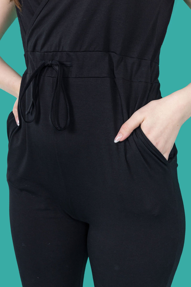 Stylish Black Breastfeeding Jumpsuit - Stylish Mum